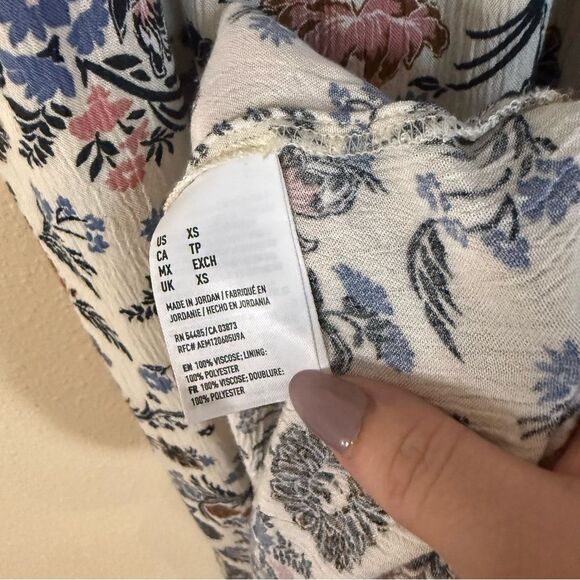 American Eagle Outfitters Floral Dress with Blue and Pink Accents XS - Picture 6 of 10
